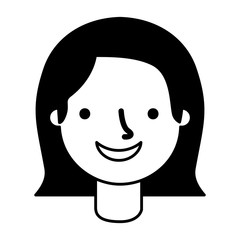 Sticker - woman face on white background