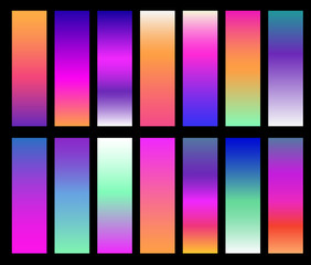 Wall Mural - Colorful Gradients Vector. Screen gradient covers with modern abstract background