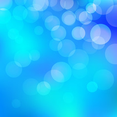 Wall Mural - vector background with bokeh lights on blue backgdrop. Christmas and New Year holiday vector design