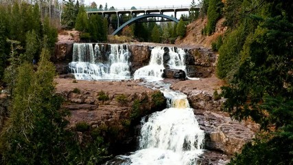 Wall Mural - Gooseberry Falls State Park in Minnesota late autumn on the North Shore of Lake Superior