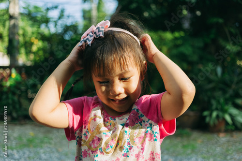 A Girl Scratch On Her Hair The Head Lice Makes Itself At Home On