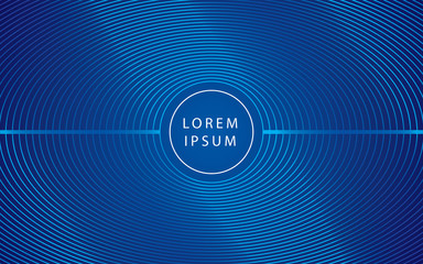 Abstract blue line circle background texture