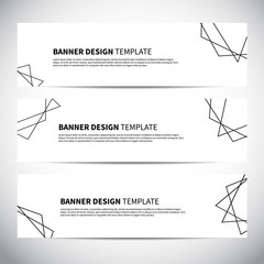 Wall Mural - Banners or headers with trendy geometric background. Vector design for your banners, headers