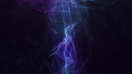  - Lines appear from a multitude of points and merge into a moving abstraction.