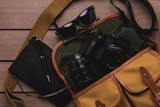 Fototapeta  - Everyday Lifestyle Essentials Bag