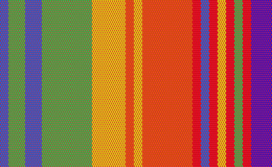 Poster - Blanket stripes seamless vector pattern. Background for Cinco de Mayo party decor or ethnic mexican fabric pattern with colorful stripes. Serape gesign