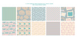 Fototapeta Boho - Set of 10 cute patterns.
