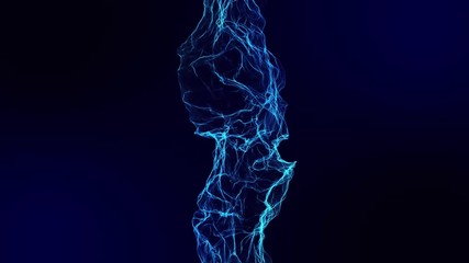 Poster - Vertical slowly moving abstraction from particle lines