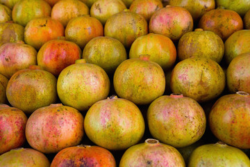 Many delicious pomegranates for fresh.