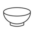 Soup bowl dishware outline art vector icon for food apps and websites