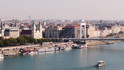 Poster - Budapest . City skyline and Danube river, Hungary