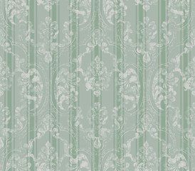 vintage decor ornamented pattern vector. victorian texture. decorative design. green colors
