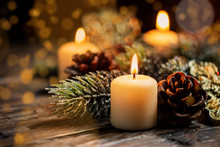 Christmas Decoration With Candles