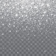 © Oleh - Silver glitter sparkle on a transparent background. Vibrant background with twinkle lights. Vector illustration