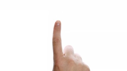 Touch Screen Hands Gestures for smart-phone and tablet on white background