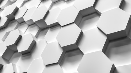 Poster - technology hexagon pattern background