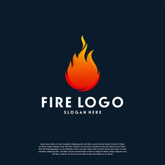Wall Mural - modern fire flame logo designs, iconic fire logo template, logo symbol icon