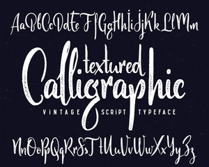 Poster - textured calligraphic script font