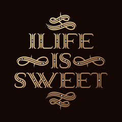 Poster - Classic style lettering composition with text quote 