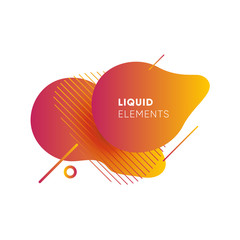 Wall Mural - Dynamical colored graphic elements. Gradient abstract banners with flowing liquid shapes. Template for the design of a logo, flyer or presentation. Vector illustration.