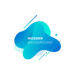 Wall Mural - Dynamical colored graphic elements. Gradient abstract banners with flowing liquid shapes. Template for the design of a logo, flyer or presentation. Vector illustration.