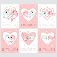 Be my valentine event card in cartoon style