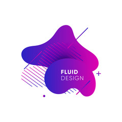 Wall Mural - Dynamical colored graphic elements. Gradient abstract banners with flowing liquid shapes. Template for the design of a logo, flyer or presentation. Vector illustration.