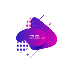 Wall Mural - Dynamical colored graphic elements. Gradient abstract banners with flowing liquid shapes. Template for the design of a logo, flyer or presentation. Vector illustration.