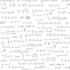 Mathematic formula seamless pattern vector