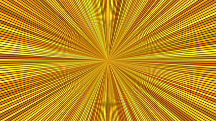 Poster - Orange psychedelic abstract ray burst stripe background - vector explosive illustration