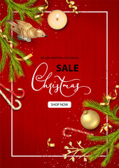 Wall Mural - Christmas Sale Banner