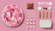 © artjazz/Stocksy - handmade cake, baking ingredients on pink background