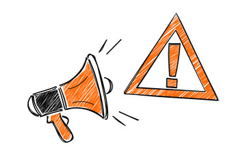 danger attention mégaphone