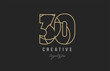 black and yellow gold number 30 logo company icon design