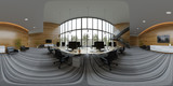 Fototapeta  - Spherical 360 panorama projection Interior open space office 3D illustration