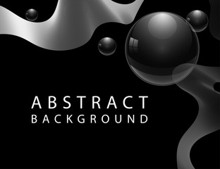 Poster - Futuristic technology space style. Abstract particles background with sphere shapes. Sphere with glares and highlights. Vector illustration with transparencies, gradient and effects.