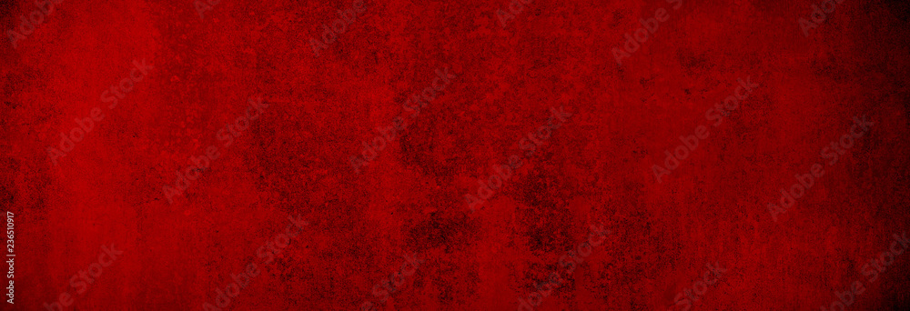 Weihnachtliche Betontextur in gleichmäßig warmem Rot als Hintergrund Banner in XXXL - obrazy, fototapety, plakaty 