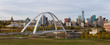 Panoramic view of the beautiful modern city during a sunny day. Taken in Edmonton, Alberta, Canada.