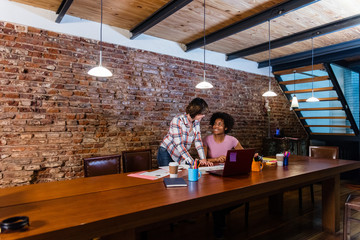 Women having a meeting in coworking office