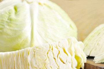 Poster - raw cabbage whole and cut