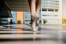 Crop Ballerina In Dancing Shoes