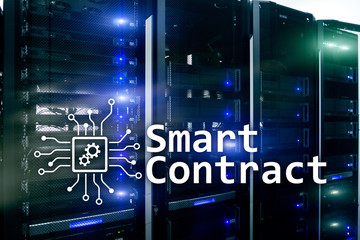 Smart contract, blockchain technology in modern business.