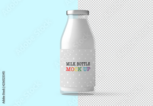 Glass Milk Bottle Mockup Buy This Stock Template And Explore Similar Templates At Adobe Stock Adobe Stock
