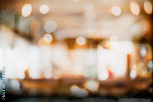 Fotografía Abstract blur and defocused interior coffee shop or cafe for background
