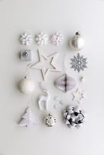 Collection Of White Christmas Objects
