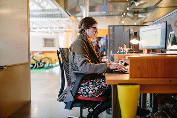 Various happenings at a technology company office