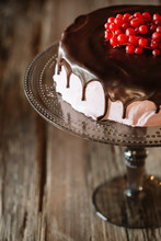 Close Up Of Cake On Cake Stand