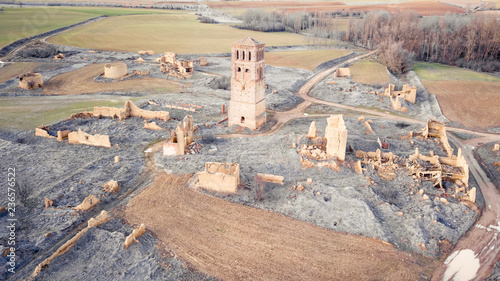 Fotografía Vision aerea de un pueblo abandonado