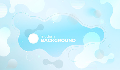 Wall Mural - Colorful geometric background design. Blue fluid shapes composition with trendy gradients. Eps10 vector.