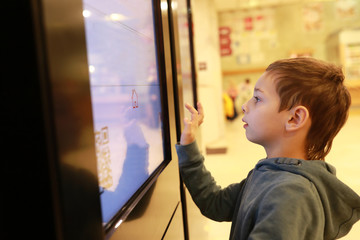 Kid using touch screen